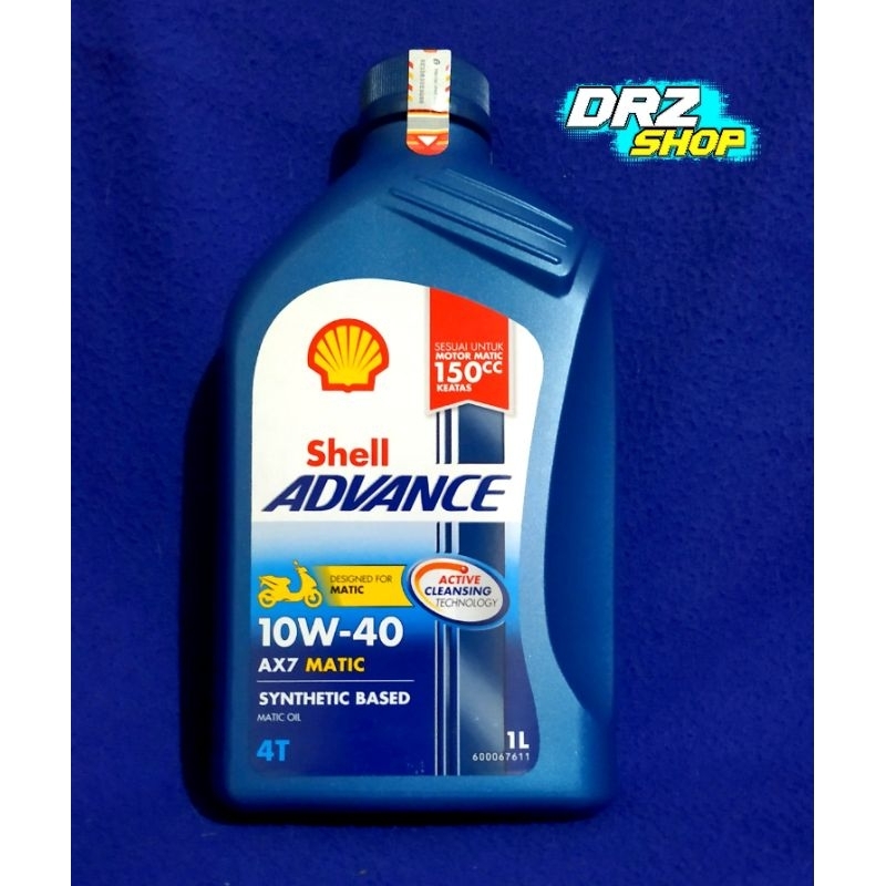 Jual Oli Shell Advance AX7 Scooter Matic 10W-40 (1 Liter) | Shopee ...