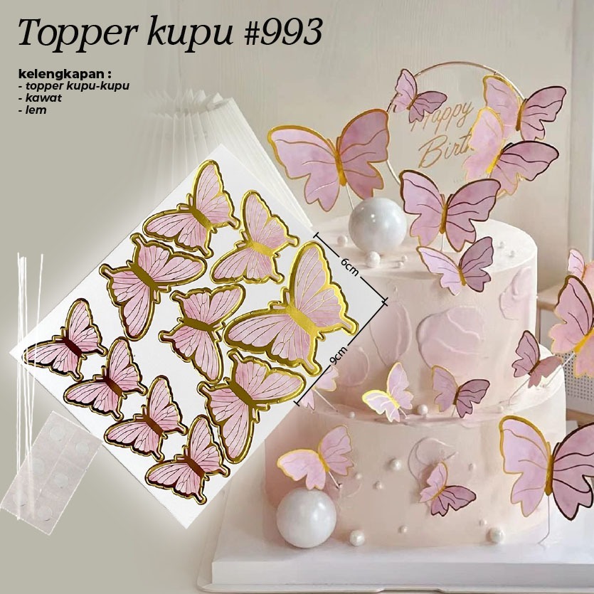 Jual Topper Kupu Kupu | Topper Kue 992| 993| Hiasan Kupu-Kupu ...