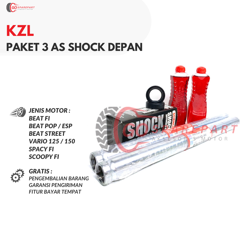 Jual (HONDA) KZL PAKET AS SHOCK DEPAN BEAT FI + 2 PCS OLI SOK HONDA + 2 ...