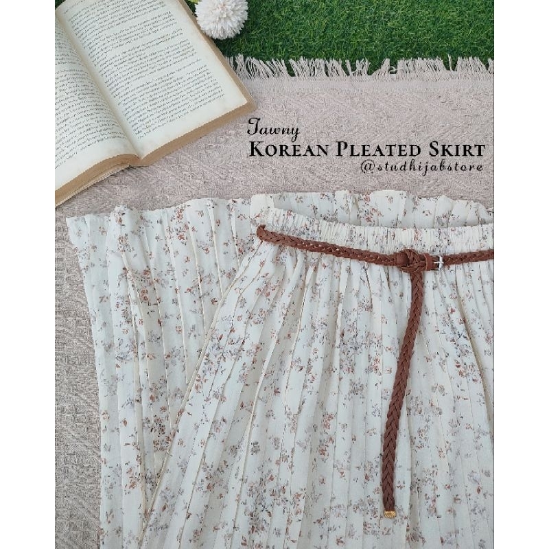 Jual Korean Pleats Flower Skirt | Rok Plisket by Studhijabstore ...