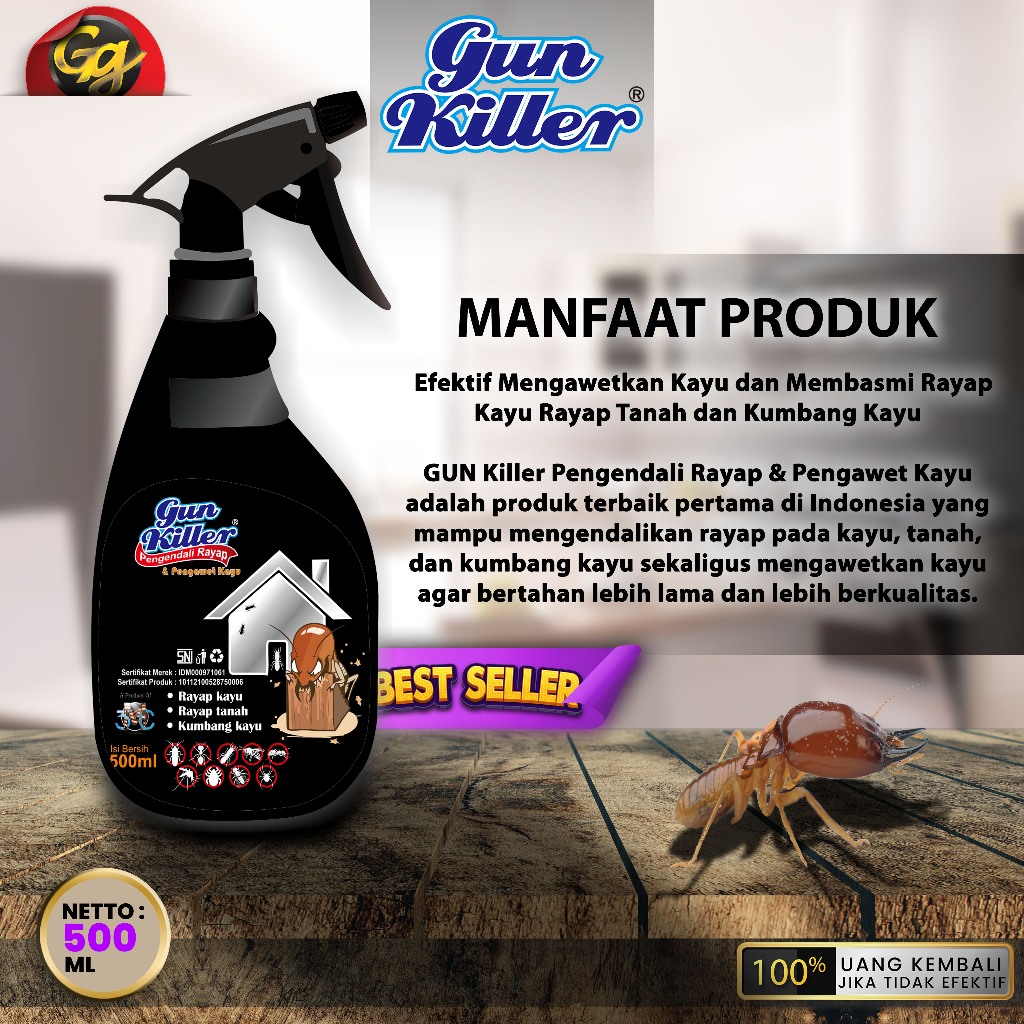 Jual gun killer pembasmi rayap anti rayap obat rayap pengawet kusen ...