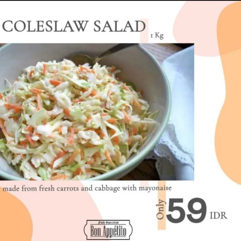 Jual Fresh Coleslaw Salad / Ready to Eat 1 kg Shopee Indonesia