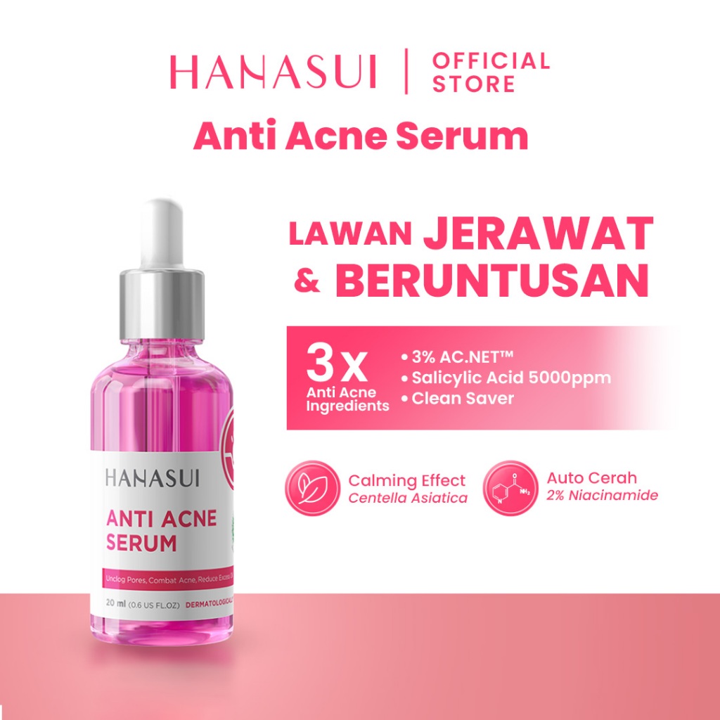 Jual Hanasui Anti Acne Serum New Look & Improved Formula. | Shopee