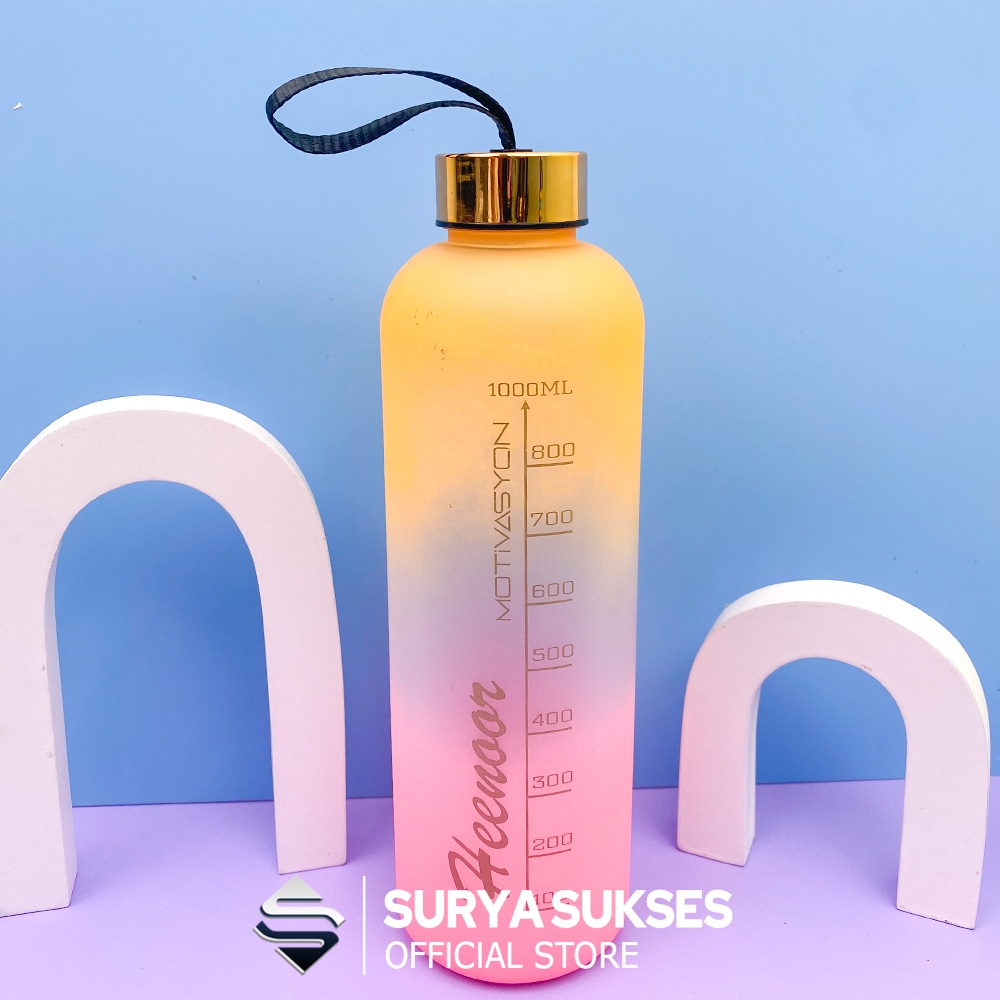 Jual BOTOL MINUM GRADASI GRADIENT PORTABLE KAPASITAS 1000 ML | Shopee ...