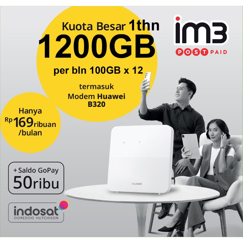 Jual Home Router Wifi 4G Indosat Ooredoo Free kuota Besar Modem Huawei