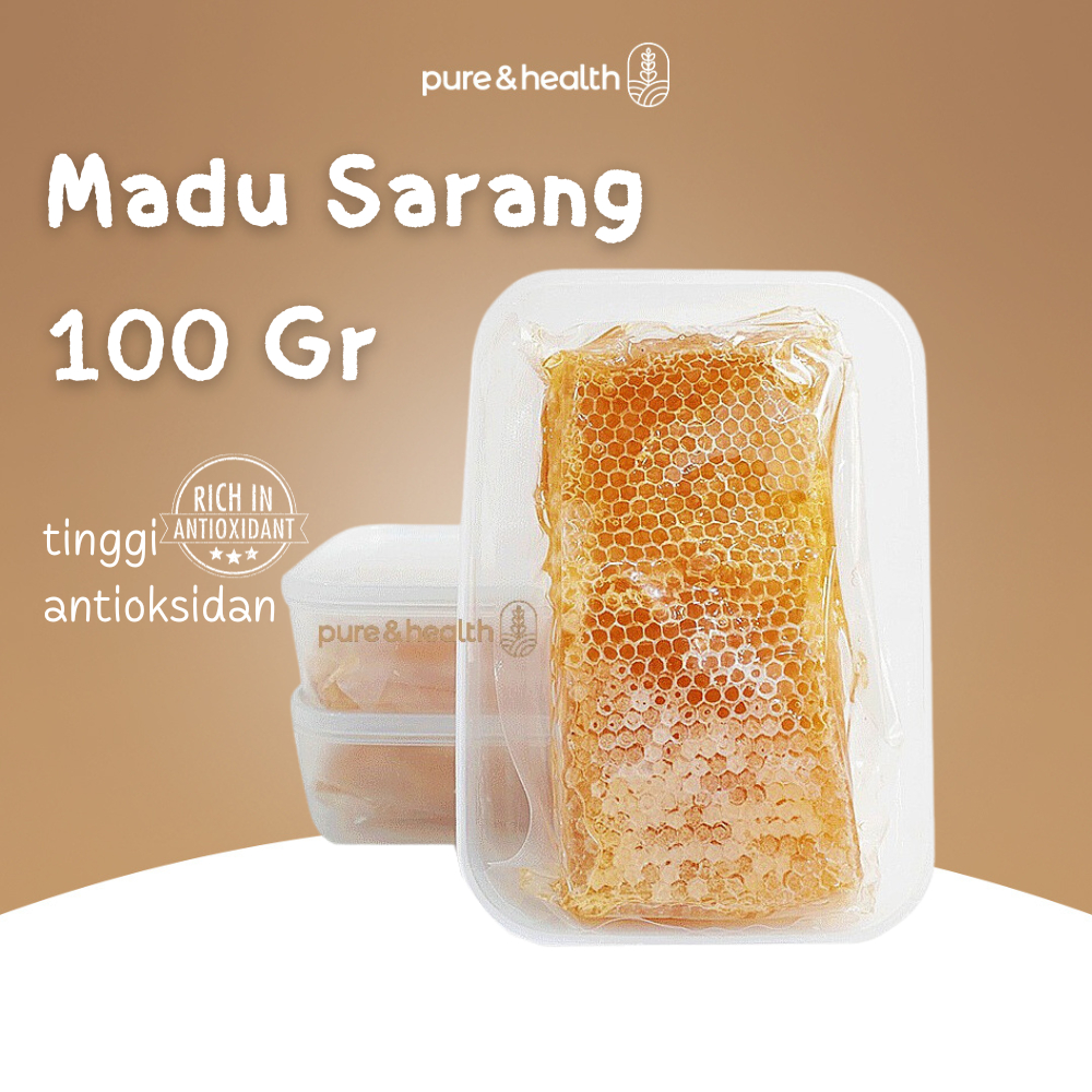 Jual Madu Sarang Honey Comb 100 Gram Madu Asli Murni Natural Super Food