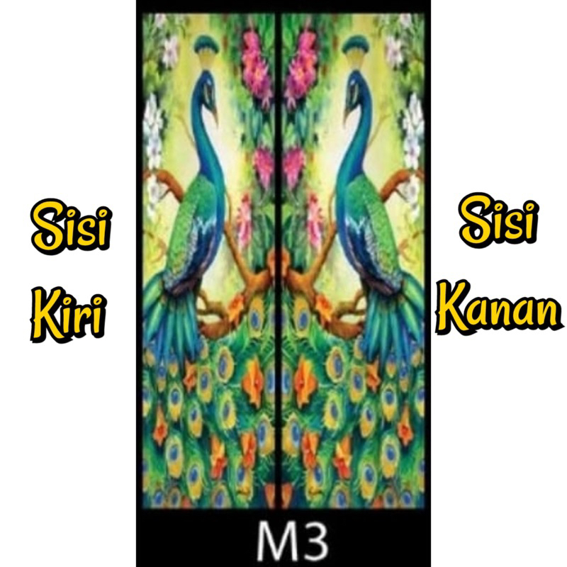 Jual stiker kaca pemasangan dari dalam motif burung merak | Shopee ...
