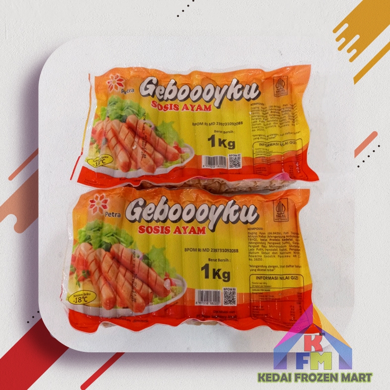 Jual Sosis Ayam Gebooyku Varian Pendek Enak Dan Murah Kemasan 1kg