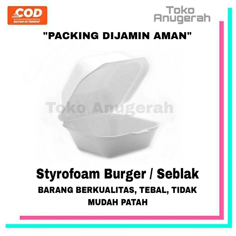 Jual Sterofoam/Styrofoam Burger Seblak (Minimal 10 pcs) | Shopee Indonesia