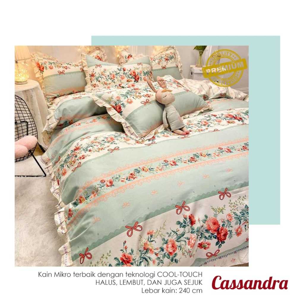 Jual BEDCOVER SET MICROTEX DISPERSE MOTIF CASSANDRA | Shopee Indonesia