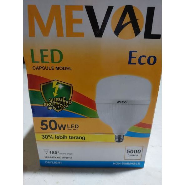 Jual MEVAL Lampu LED KAPSUL ECO WHITE 20W, 30W, 40W, 50W | Shopee Indonesia