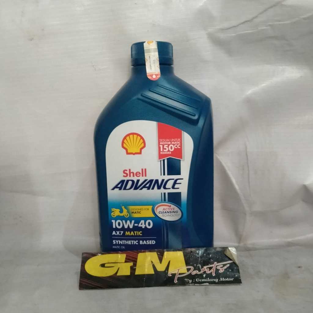 Jual OLI MESIN MOTOR 4 TAK SHELL ADVANCE AX7 MATIC 10W40 4T API SN/JASO ...