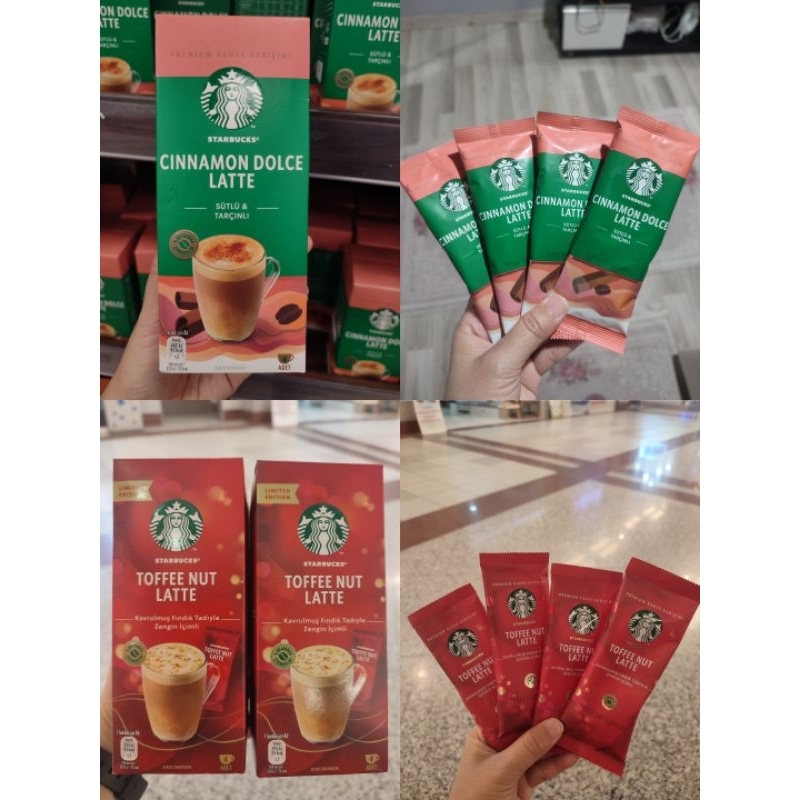 Jual Starbucks toffee nut latte Cinnamon dolce latte sachet turkey