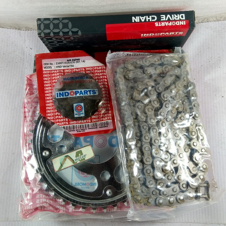 Jual GEAR GIR SET MOTOR HONDA VERZA & MEGAPRO MONOSHOCK ORI ASLI INDOPART K18 Shopee Indonesia