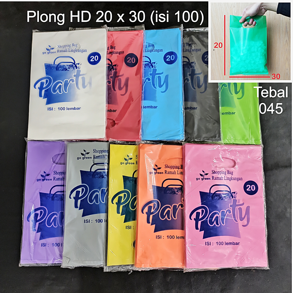 Jual Plastik Plong 20x30 HD Polos Oval Party Tebal Isi 100 | Shopee ...