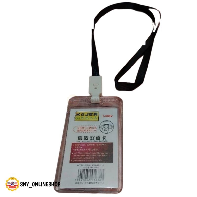 Jual ID Card Holder / Name Tag / Casing ID Card Vertikal Tali Acrylic 2 ...