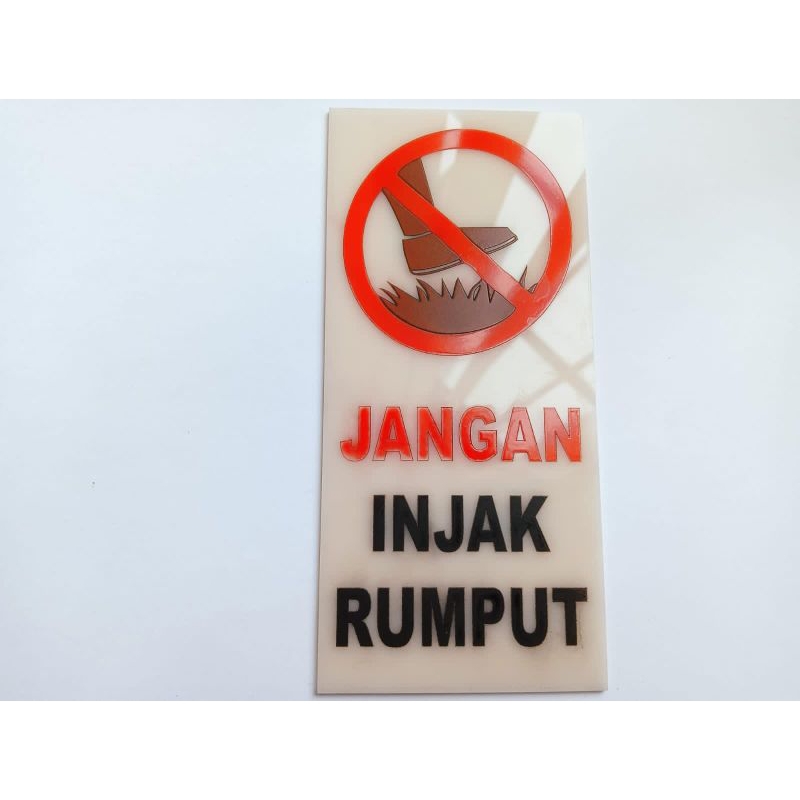 Jual Sign Tanda Aturan Jangan Injak Rumput | Shopee Indonesia
