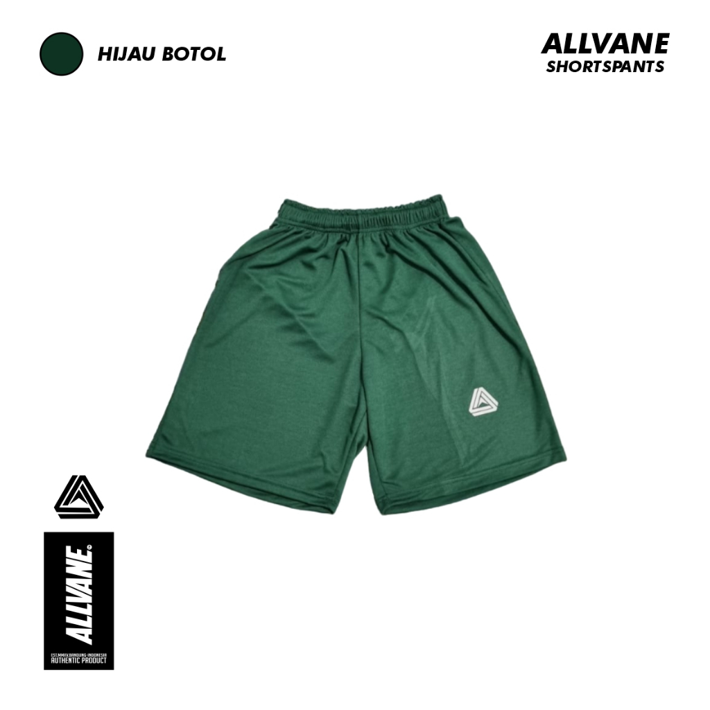 ALLVANE SHORT BASIC HIJAU /CELANA PENDEK/CELANA JERSEY /CELANA POLOS
