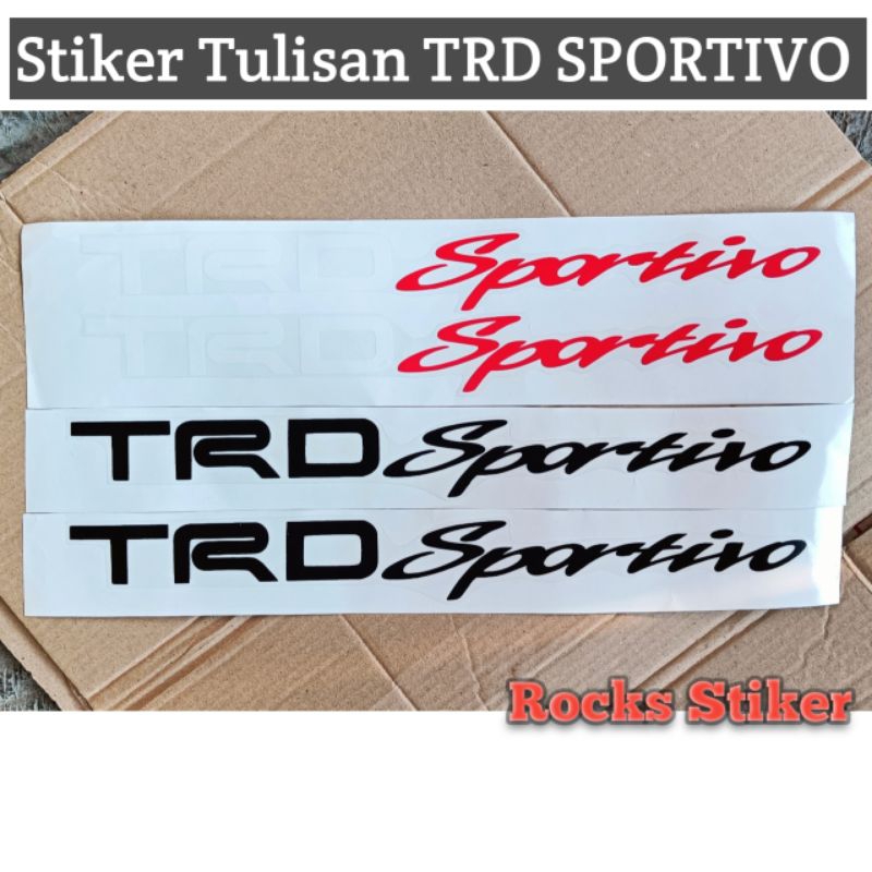 Jual Stiker Sticker Body Pintu tulisan TRD SPORTIVO merah dan hitam ...