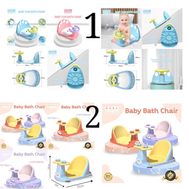 Jual Kursi Mandi Bayi Anti Slip BABY FUN BATH CHAIR Baby Bath Chair
