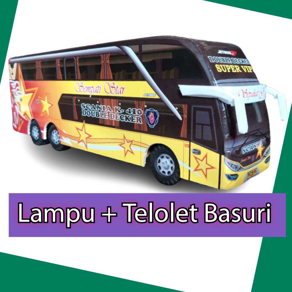 Jual Miniatur Bus Bis Lampu Dan Musik Telolet Basuri Shopee Indonesia