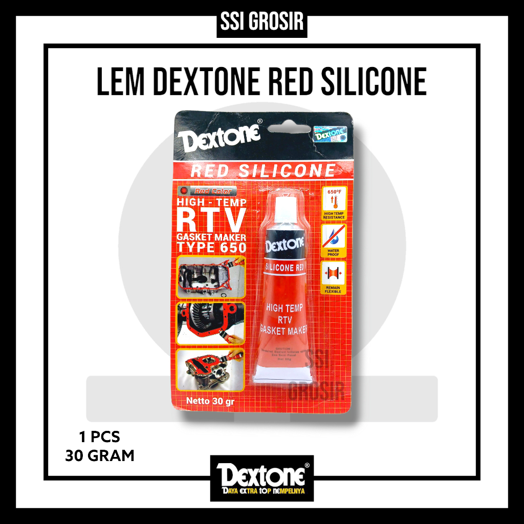 Jual Lem Dextone Lem Gasket Rtv High Temp Red Silicone Sealent Gram Shopee Indonesia