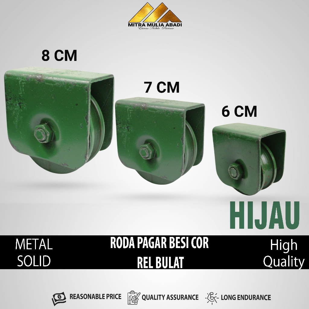 Jual RODA PAGAR BESI AS SUPER REL BULAT / RODA PAGAR BESI GERBANG