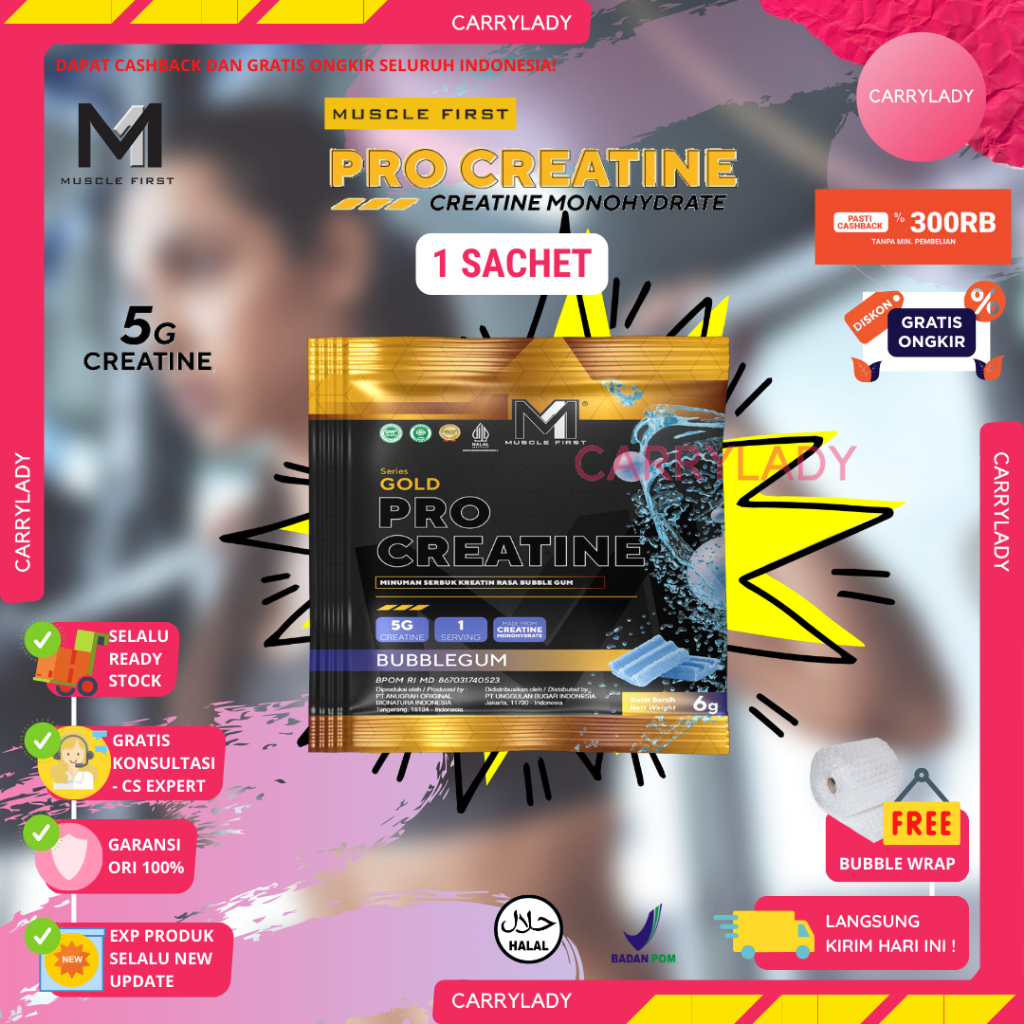 Jual Muscle First M1 Pro Creatine Kreatin Monohydrate Box 1 Sachet 1x