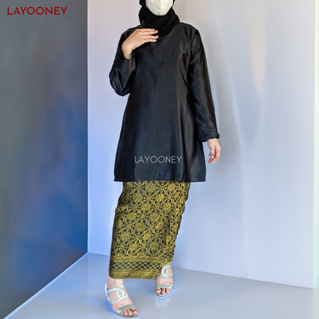 Jual Layooney Baju Kurung Melayu Wanita Atasan Tunik Kebaya Polos Modern Adat Malaysia Riau 