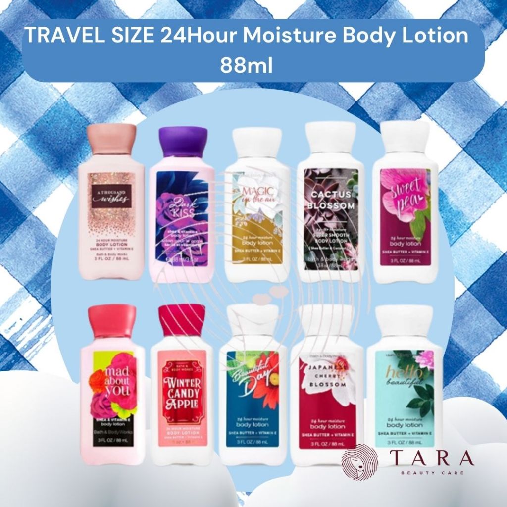 Jual BBW Bath And Body Works TRAVEL SIZE 24Hour Moisture Body Lotion ...