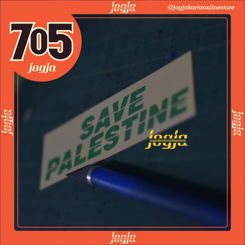 Jual Save Palestine Sticker Cutting Sticker Palestina10 x 2.5 Cm ...