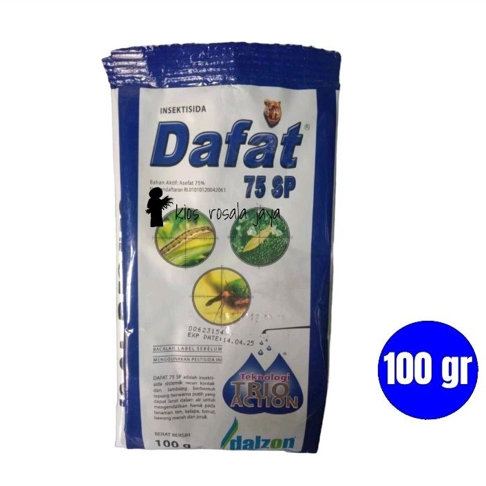 Jual Insektisida DAFAT 75 SP 100 gram bahan aktif Asefat | Shopee Indonesia