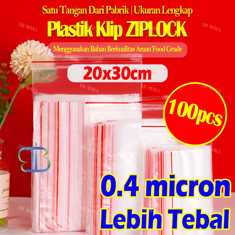 Jual Plastik Klipzipper Bagplastik Bening Zip Lockplastik Tempat Makanan Tebal Isi 100pcs 9532