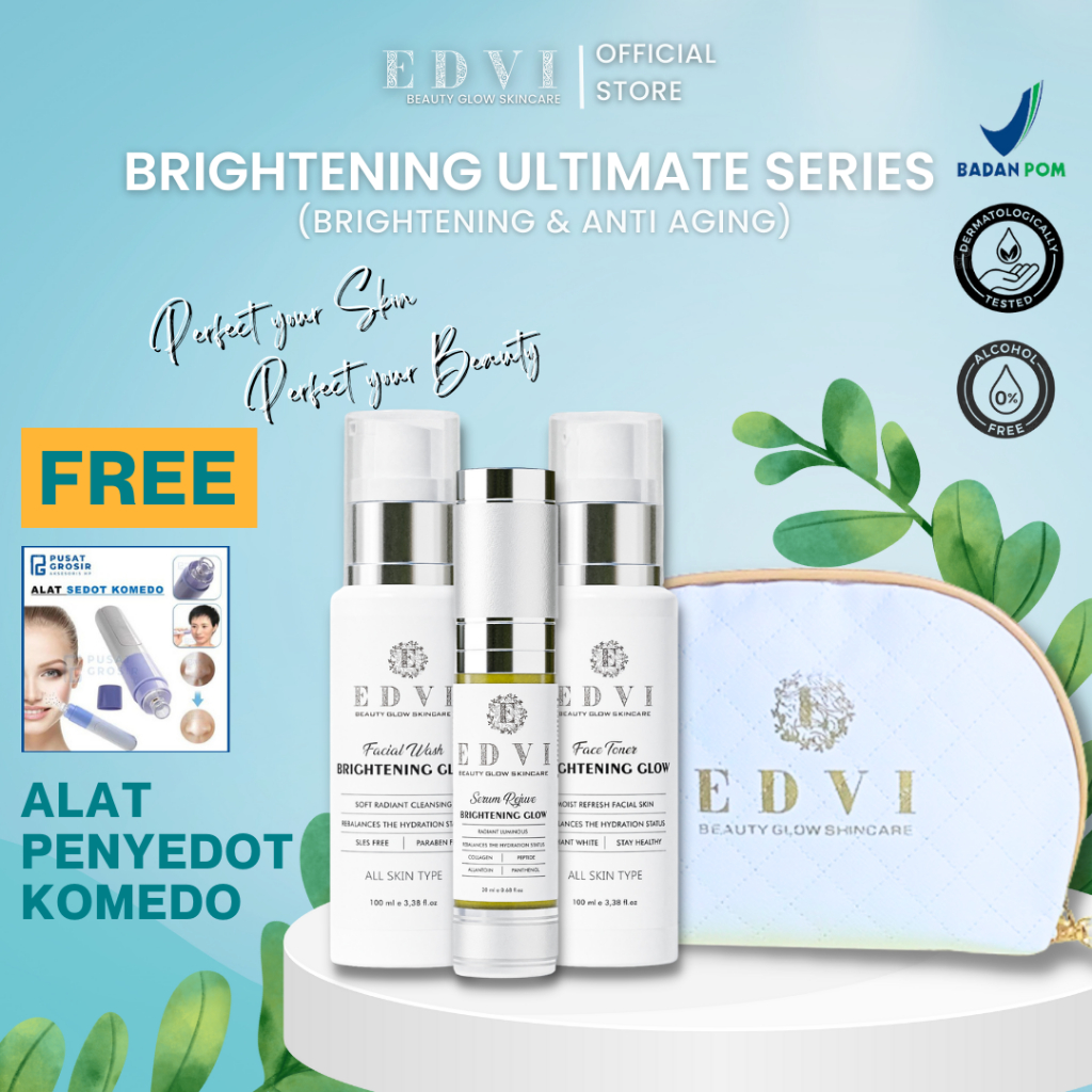 Jual Edvi [buy 1 Get 1] Ultimate Series Paket Skincare Brightening