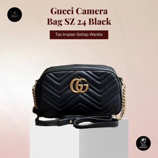 Tas Selempang Wanita Gucci GG Marmont Kulit Beige Seri 448065