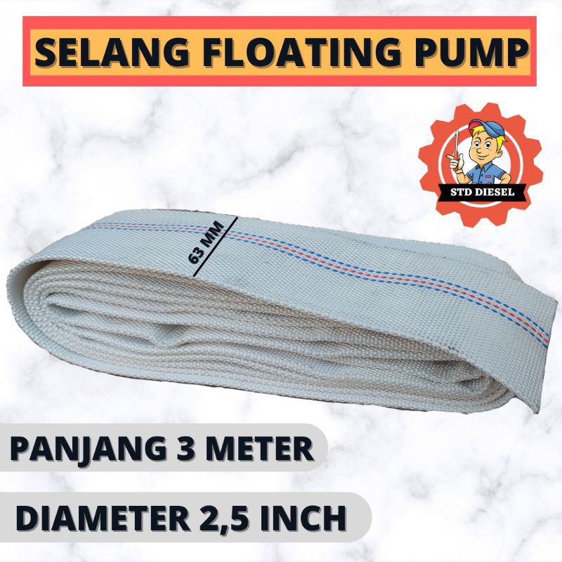 Jual SELANG FLOATING PUMP 63MM SLANG POMPA CELUP HOSE 2,5 INCH IN