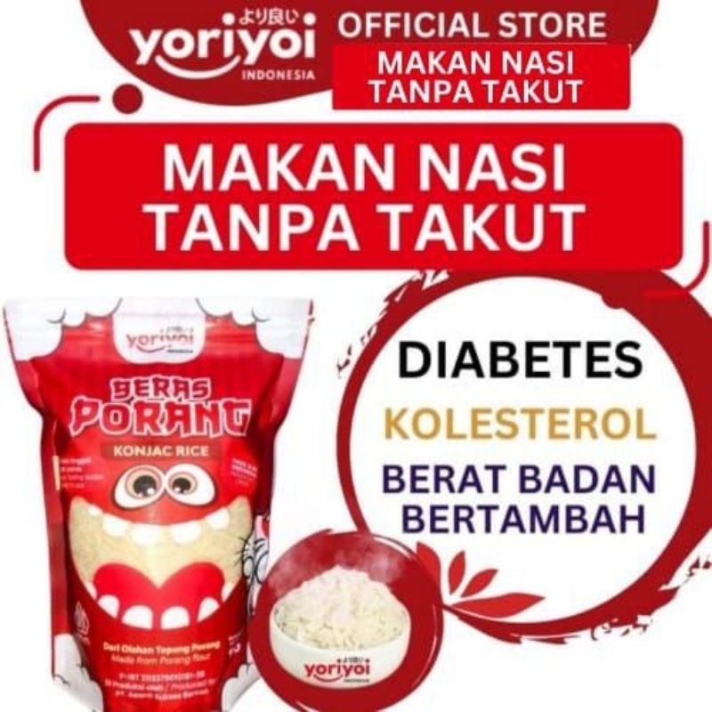 Jual Beras Porang Shirataki Konjac YORIYOI 1 Kg Diet Sehat Rendah ...