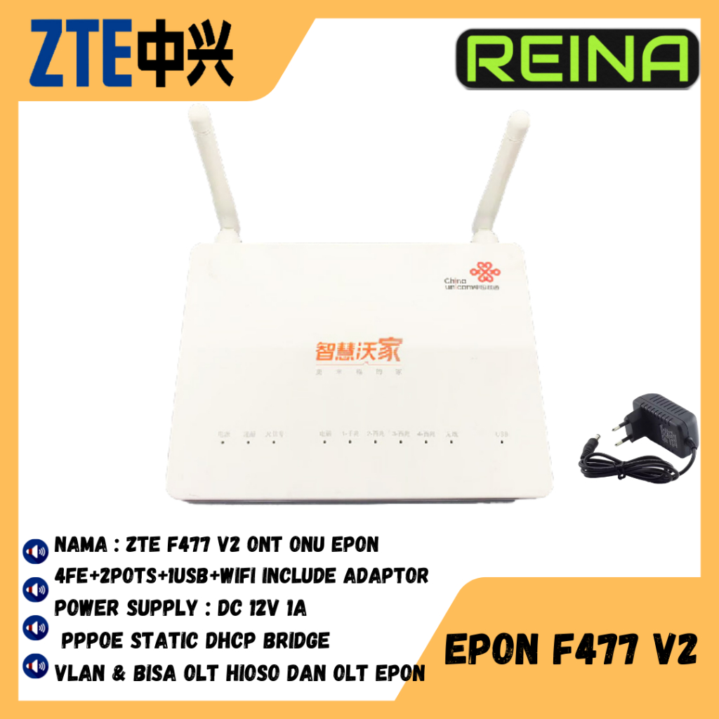 Jual Zte Epon F Onu Ont Include Adaptor Shopee Indonesia