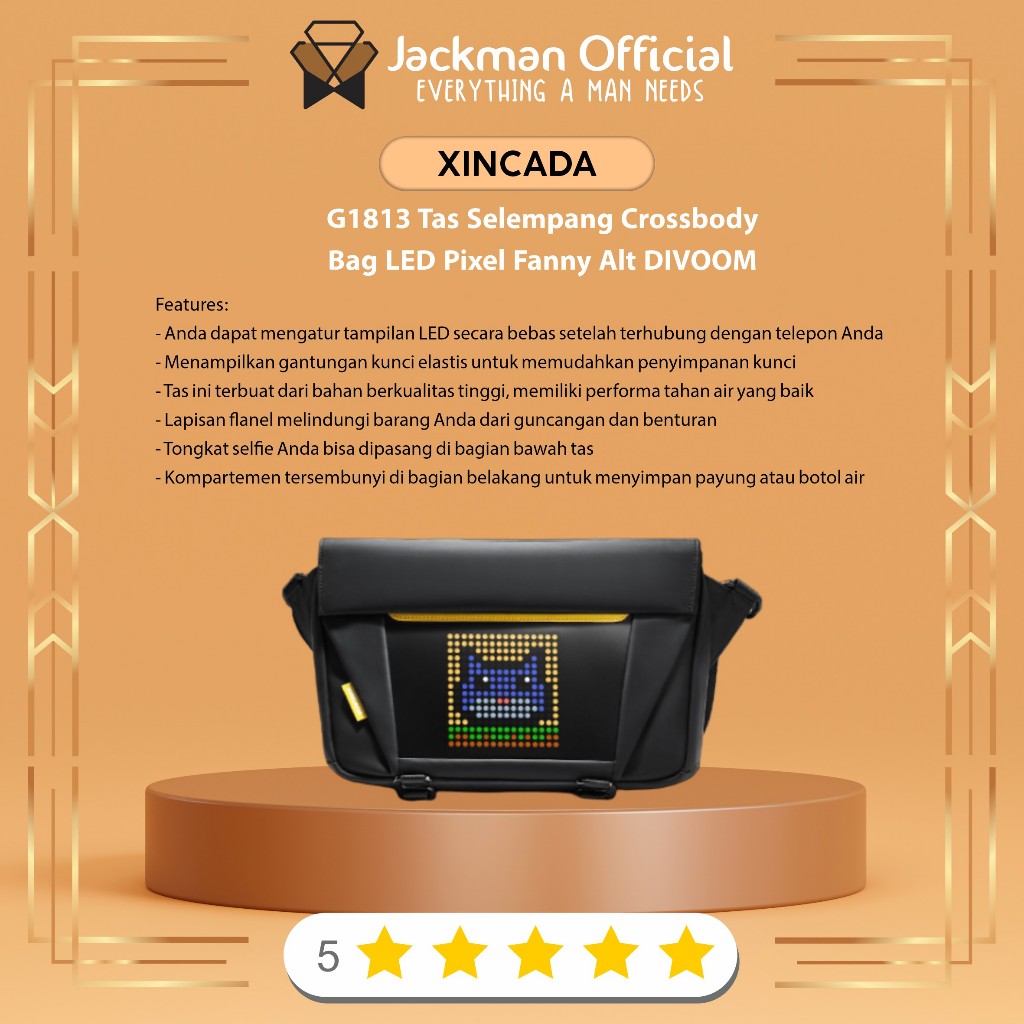 Jual XINCADA G1813 Tas Selempang Crossbody Bag LED Pixel Fanny Alt DIVOOM Shopee Indonesia
