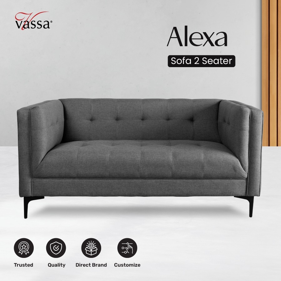 Jual Sofa 2 Dudukan Sofa Alexa 2 Seater By Vassa Sofa | Shopee Indonesia