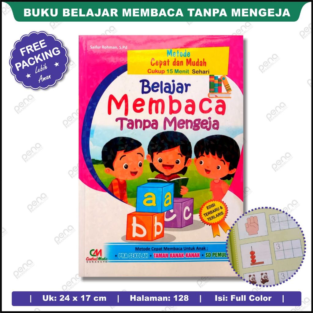 Jual Buku Belajar Membaca Tanpa Mengeja | Metode Cepat Dan Mudah Cukup ...