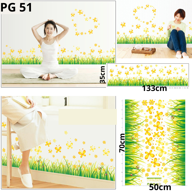 Jual WALL STICKER STIKER SETIKER RUMPUT PAGAR WALLSTIKER WALLSTICKER ...