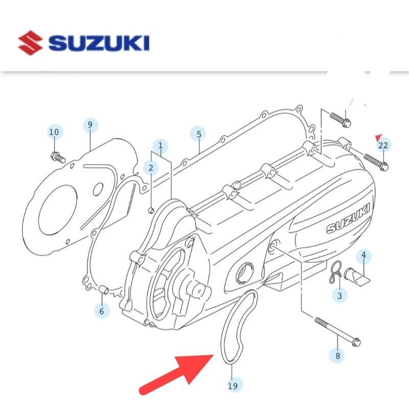 Jual GASKET BELT COOLING DUCT NO.1 [11385-09J00] Address | Shopee Indonesia