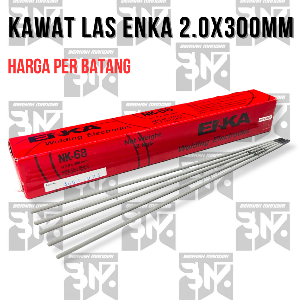 Jual Kawat las 2mm x 300mm NK-68 Kawat Las Steel ENKA NK 68 - Steel ...