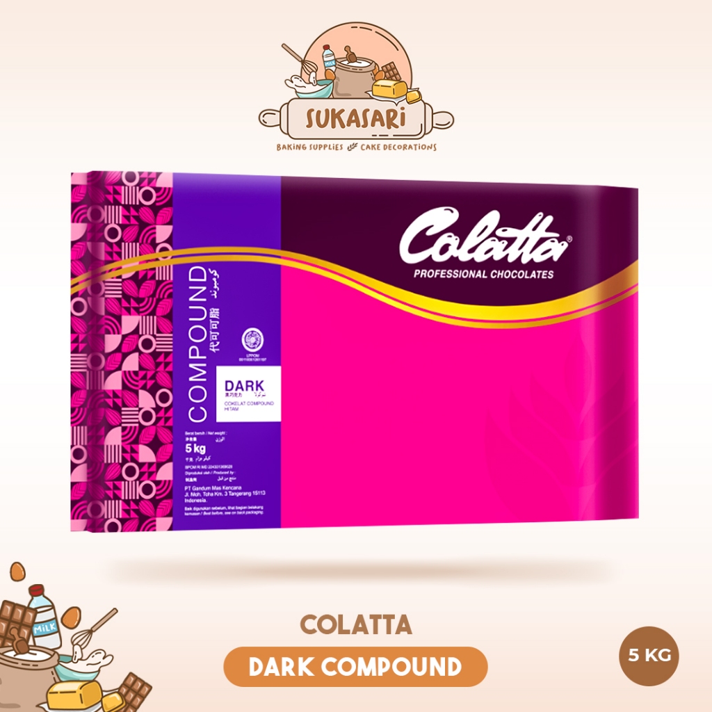 Jual Sukasari - Colatta Dark Chocolate Compound 200gr Repack / Cokelat ...