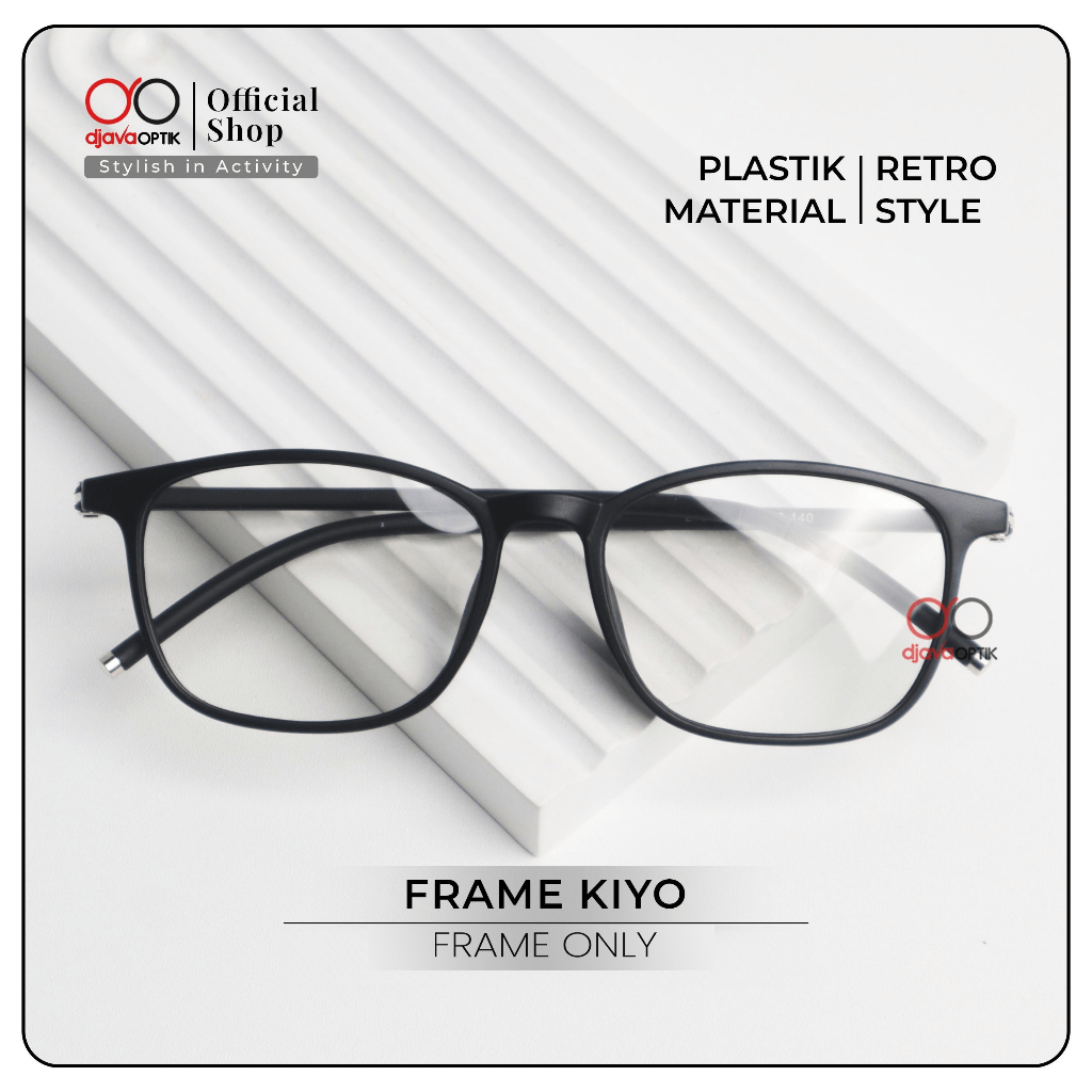 Jual Djava Optik Frame Kiyo Kacamata Retro Style Titanium Khusus