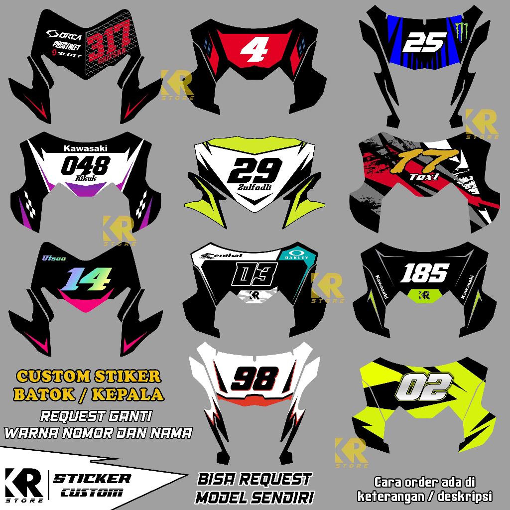 Jual Stiker BATOK / KEPALA CRF DTRACKER KLX GORDON | Request desain ...