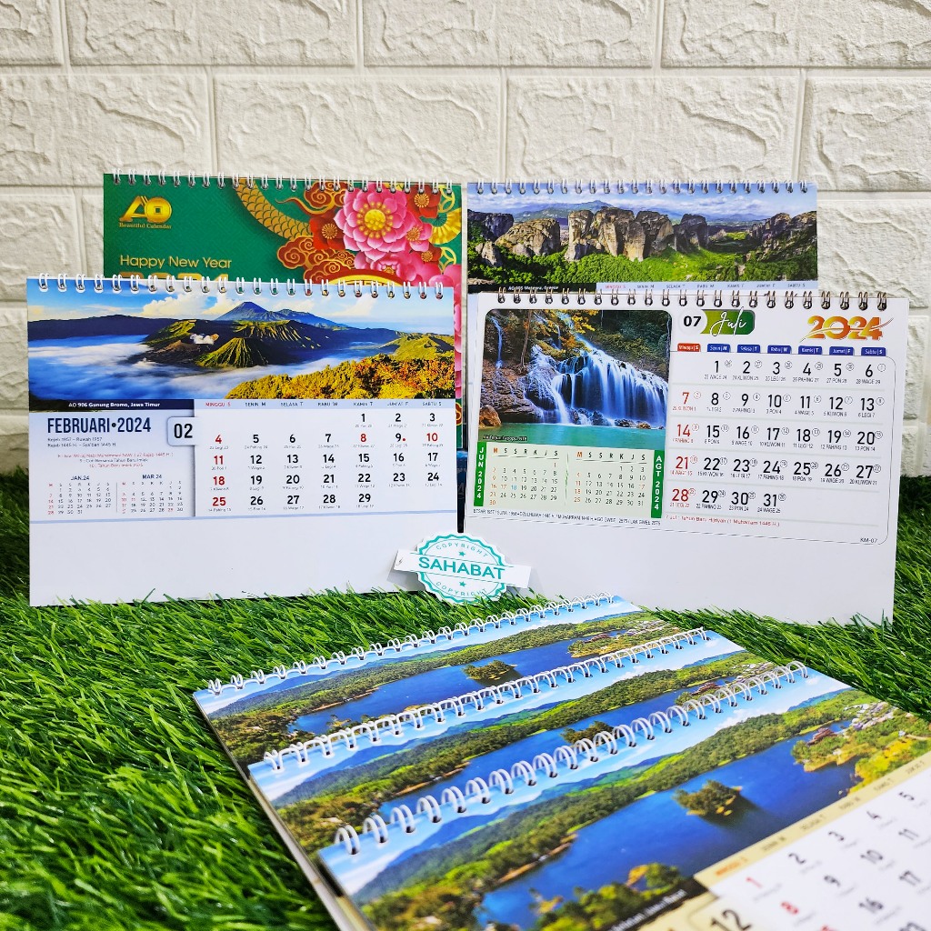 Jual KALENDER MEJA / KALENDER DUDUK TAHUN 2024 MOTIF | Shopee Indonesia