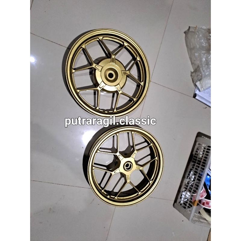 Jual Veleg Pelek Veleng Set Depan Belakang Gold Pelek Set Depan