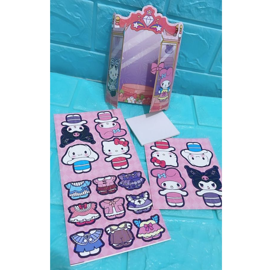Jual DIY SANRIO QUIET BOOK RUMAH RUMAHAN LEMARI BAJU KERTAS BONGKAR ...